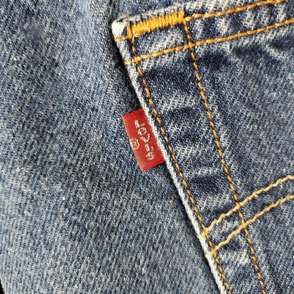 Furst of a Kind Rare Vintage Reworked Distressed Levi Shorts Size 32 - Picture 3 of 6